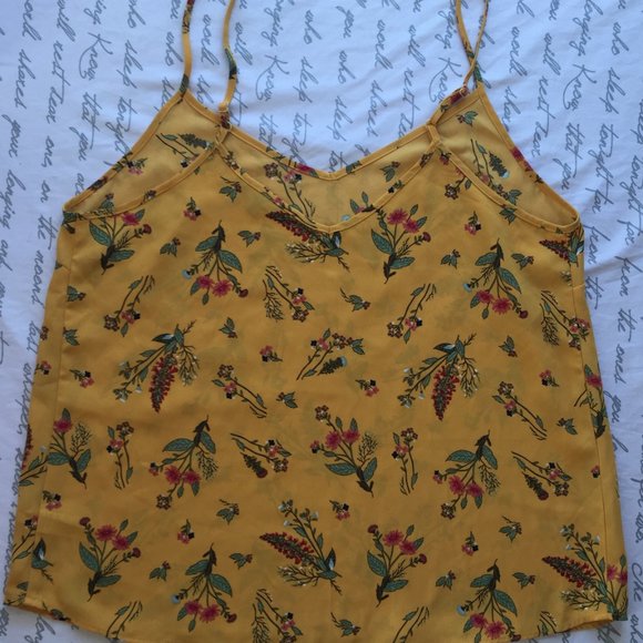 Mustard Gold Tank Top Loose Fit 100% Polyester - Picture 3 of 9